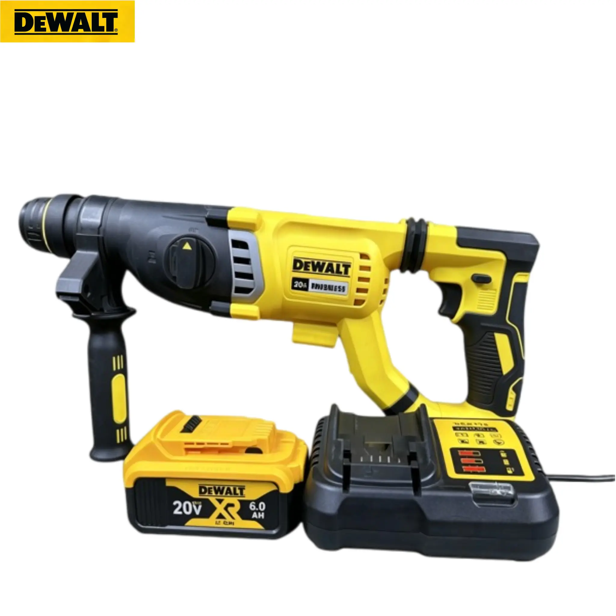 DEWALT DCH263 26mm Cordless Rotary Hammer, Heavy-Duty Power Tool for Concrete Drilling, Masonry Anchoring, 0-950r/min No-Load Speed, 0-3600/min Impact Rate, Light Chiseling for Professional Construction, Batteries, Cells, Anchor Installation
