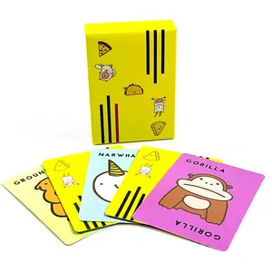 A box of a lively, easy-to-learn card game featuring cartoon food patterns. It serves as an icebreaker for holiday gatherings, An essential choice for friends' get-together and family parties.A fun gift for Easter, Ramadan, Valentine's Day, and birthdays.