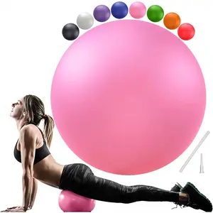 Soft Pilates Ball 9 Inch, Ideal Small Exercise Ball Between Knee Squeeze for Physical Therapy Yoga Core Medicine Abs Pt Bouncy, Mini Rubber Fitball Barre Workout Equipment for Women Men Kid Toddler