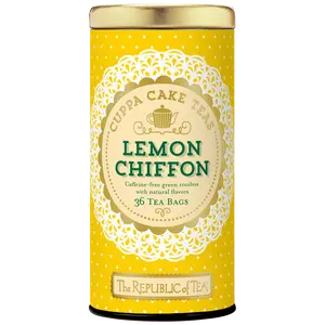 The Republic of Tea Lemon Chiffon Cuppa Cake Tea, 36 Tea Bags, Decadent Herbal Green Rooibos Tea
