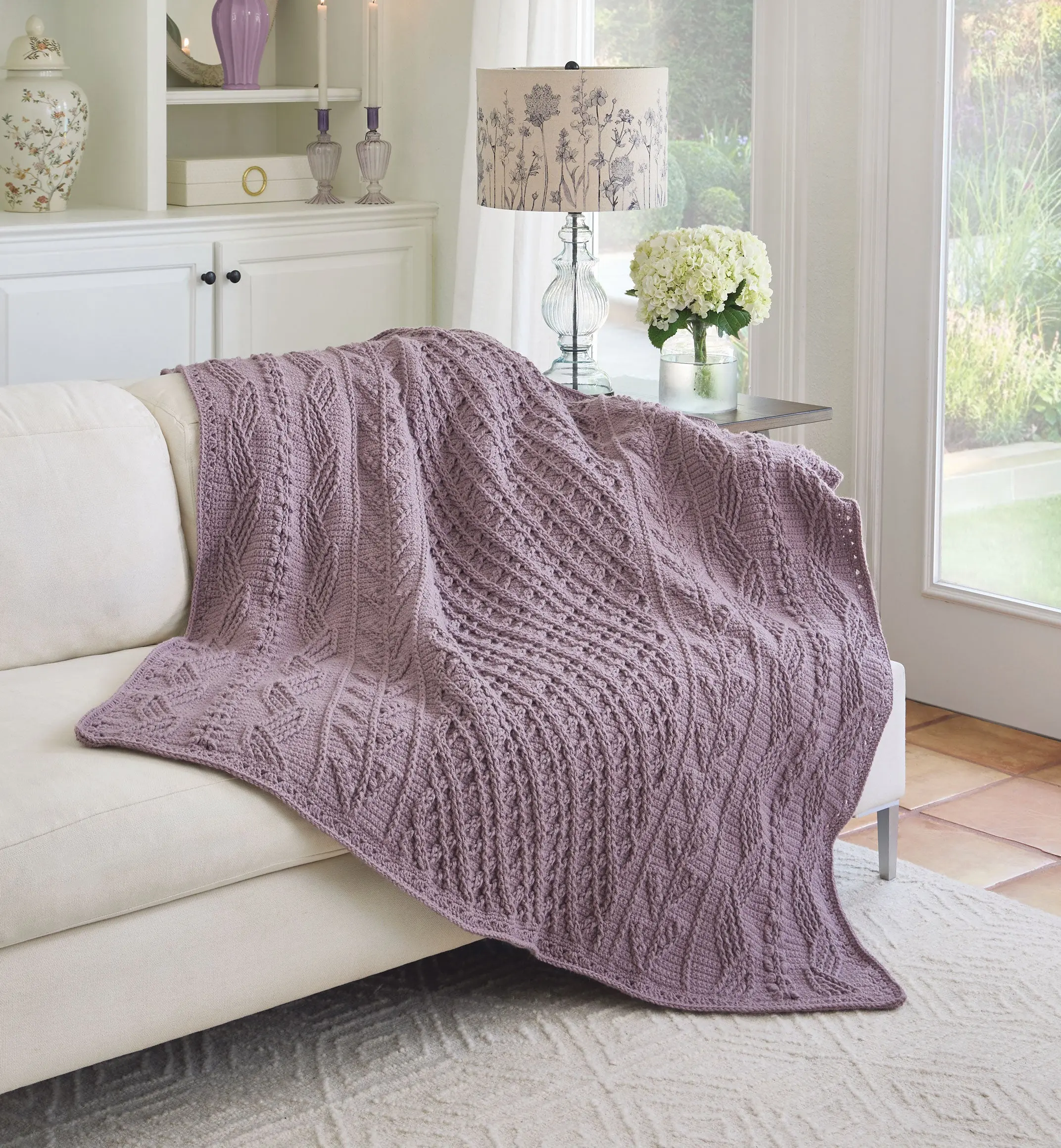 Columnist Cable Crochet Blanket