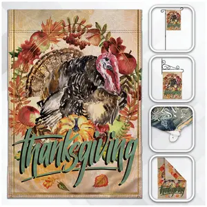 H&G Studios Thanksgiving (Turkey) 12x18in Garden Flag