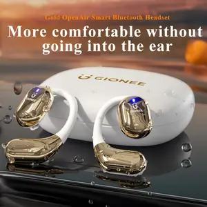 Gionee Wireless Noise Cancelling In-Ear Headset - Plastic 300mAh Chargeable Audio Earbuds, 90° Suspension Sports Ear Hooks, Digital Display Charging Case, HD Sound, Noise Isolating Earpads for Gaming, Car Use