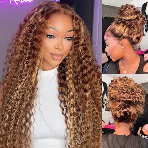 【 Effortless Spring/Summer Curls 】Hot Selling 360 Wig P4/27 Highlight Ombre Color Ashimary Invisi-Strap 360 Skin Lace Wig Water Wave Glueless Human Hair Pre Plucked#summerwins,summerhairstyles