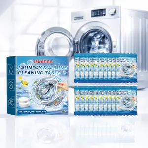 Washing Machine Cleaner Tablets for Pet Hair & Odor Deep Cleaning Tablets for Washer Drum & Tub Breaks Down Odor-Causing Buildup, Loosens Pet Hair Residue 20 Tablets