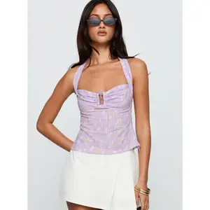 Isabetta Halter Top Lilac Floral