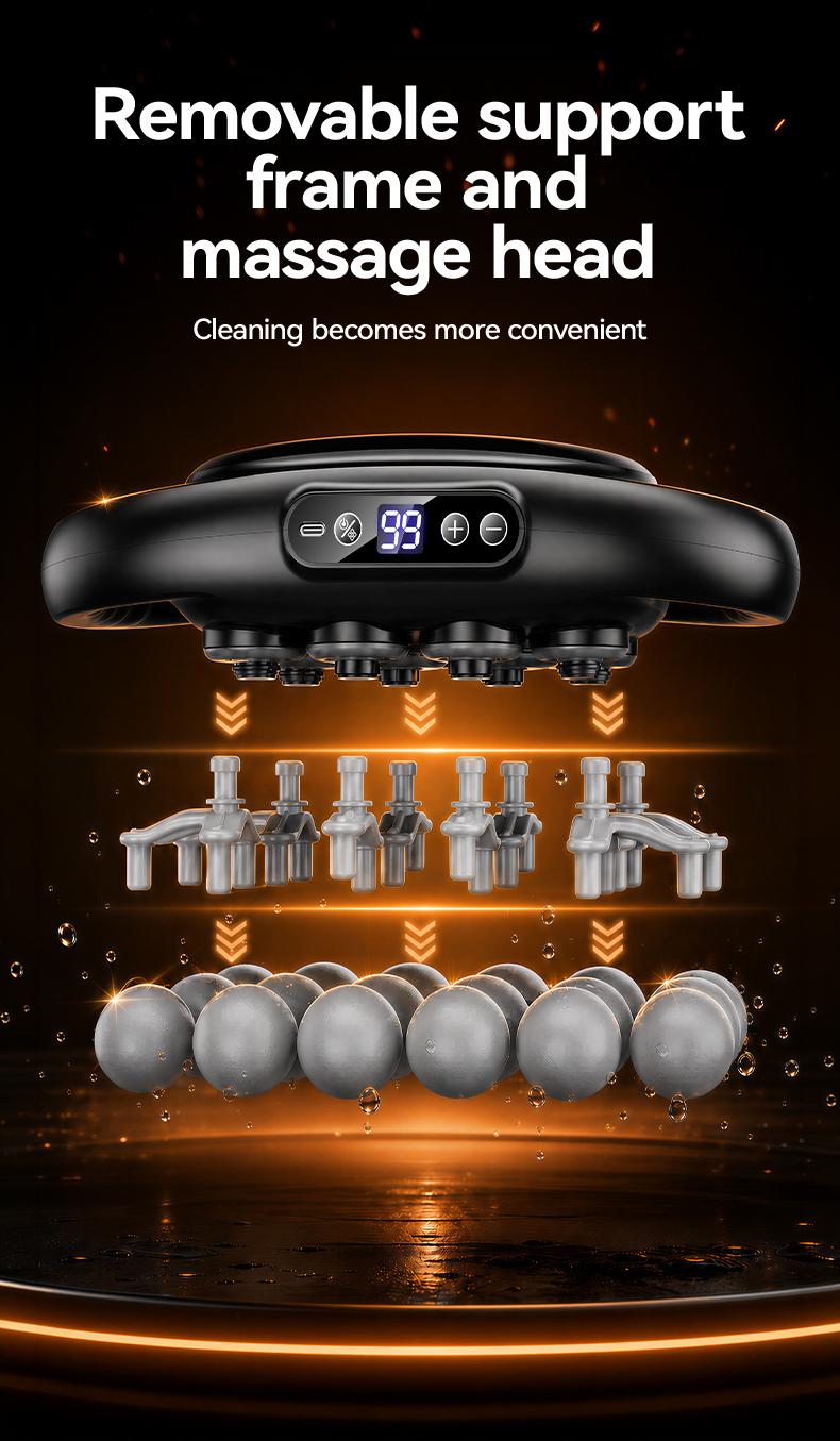 BENBO 20-Ball Vibratory Massage Gun - 30 Levels, 9 Modes, Quiet Rechargeable Portable Muscle Massager, Abs Self Care Gadget with Batteries, Home/Sports Relaxation Aid #TikTokShopBackToSchool