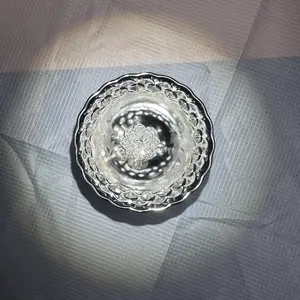 Silver - Hued Royal Teacup with Intricate Dragon and Phoneix Carvings