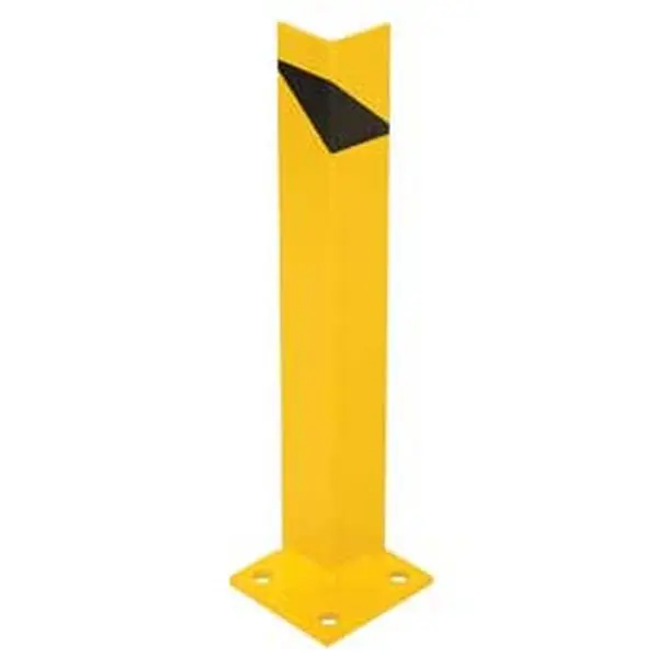 Steel Metal Overhead Door Track Guard with Base Plate, Global 652894 Model, 24 in. Heavy-Duty, Forklift Damage Prevention, Easy Installation