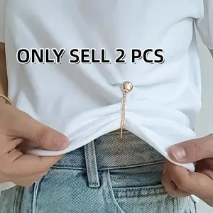 Magnetic Hem Clips for Clothes & Pants, Adjustable Buckle, No Need for Nails or Sewing, 2 Pieces Set, Easy-To-Use Magnetic Closure, Modern, Cinch Clip