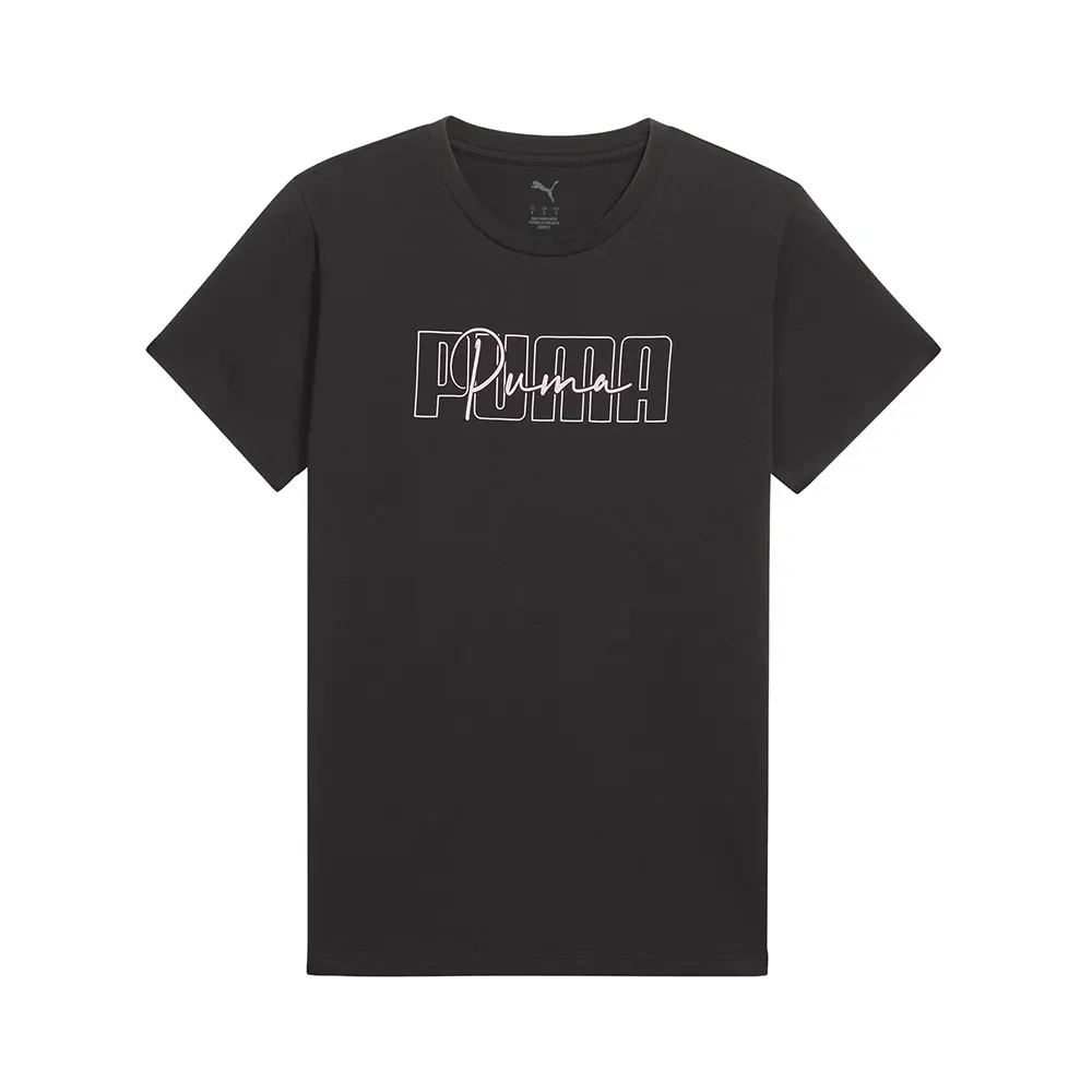 PUMA Womens Essentials Admire Crew Neck Short Sleeve Casual Tops Casual - Black