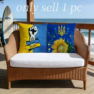 Ukraine Flag Aesthetic Pillow Case new style printing Pillowcase Anti-dustmite Invisible zipper silky short plush Sofa cushion cover polyester microfiber queen king bed home