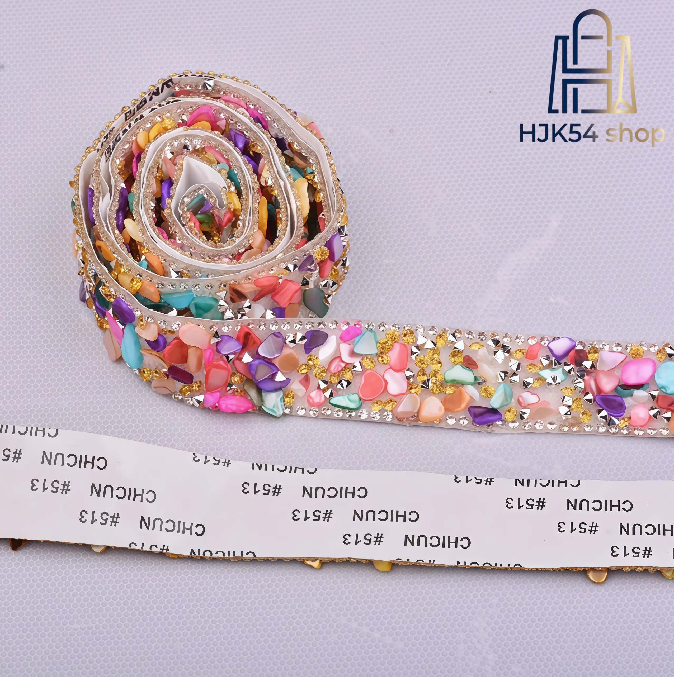 Peel-and-Stick Glitter Rhinestone Decorative Ribbon with Rhinestone Detail - Colorful Gemstone Ribbon, No Additional Tools Required for DIY Crafts, Clothing Decoration (For Craft Enthusiasts), Diy Bedazzling Rhinestones