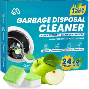 Garbage Disposal Cleaner and Deodorizer 28 Tablets Sink Foaming Garbage Disposer Freshener - Kitchen Drain Cleaning Pods with   Formula - 1 Year