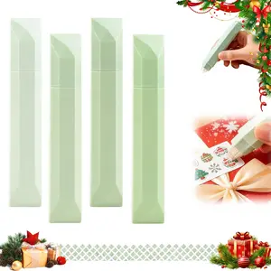 4 Pcs Double Sided Tape Pens ，2026 New Scrapbooking Double Sided Tape Roller,Multipurpose Journaling Supplies for Scrapbooking, Gift Wrapping, Photo Mounting, School Office & Crafts (Green)
