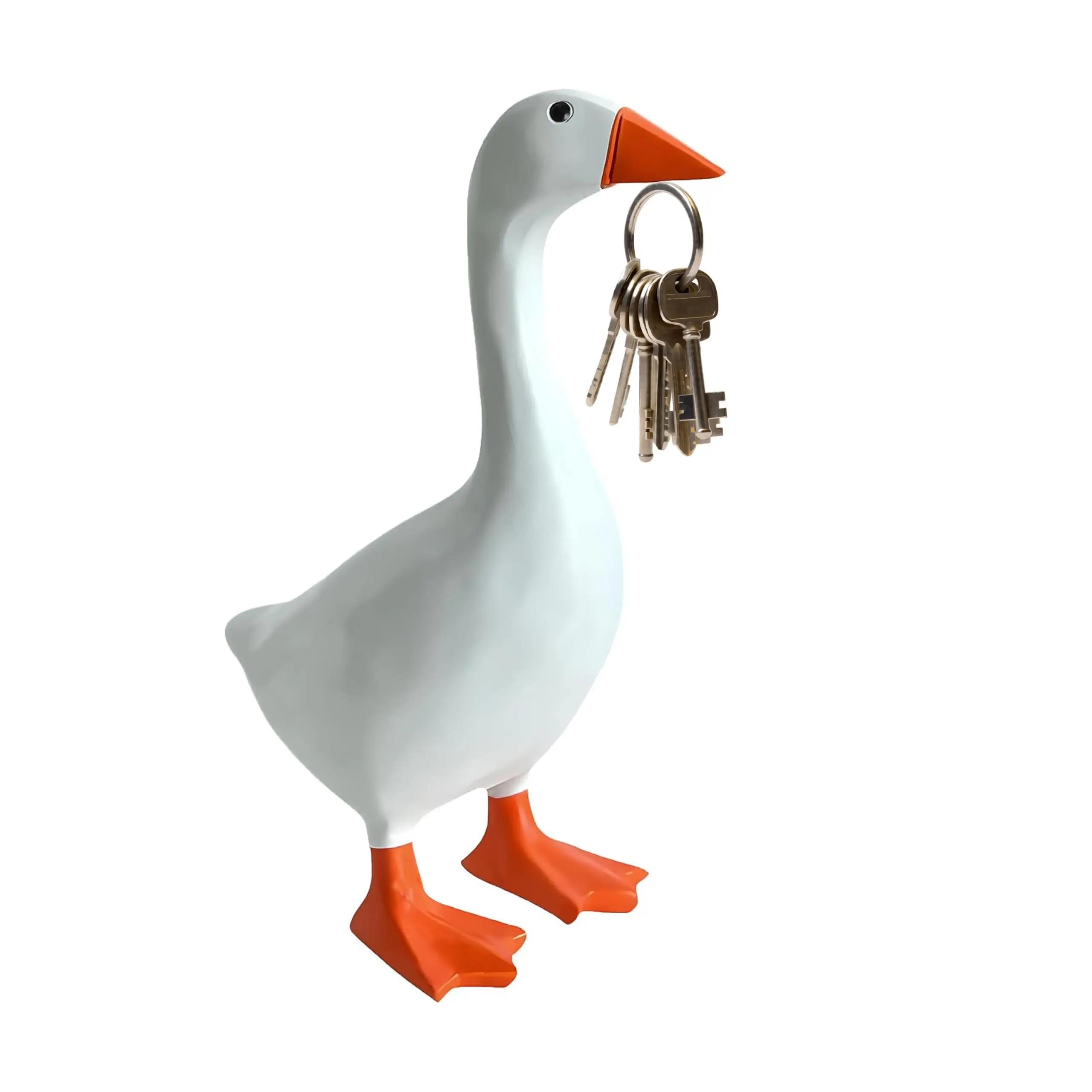 Desk Goose 7 inch Statue Magnetic Key Holder Home Decor,Office Table Desk Decor Resin Goose Duck Statue Sculpture Home Bedroom Decoration Housewarming Gift