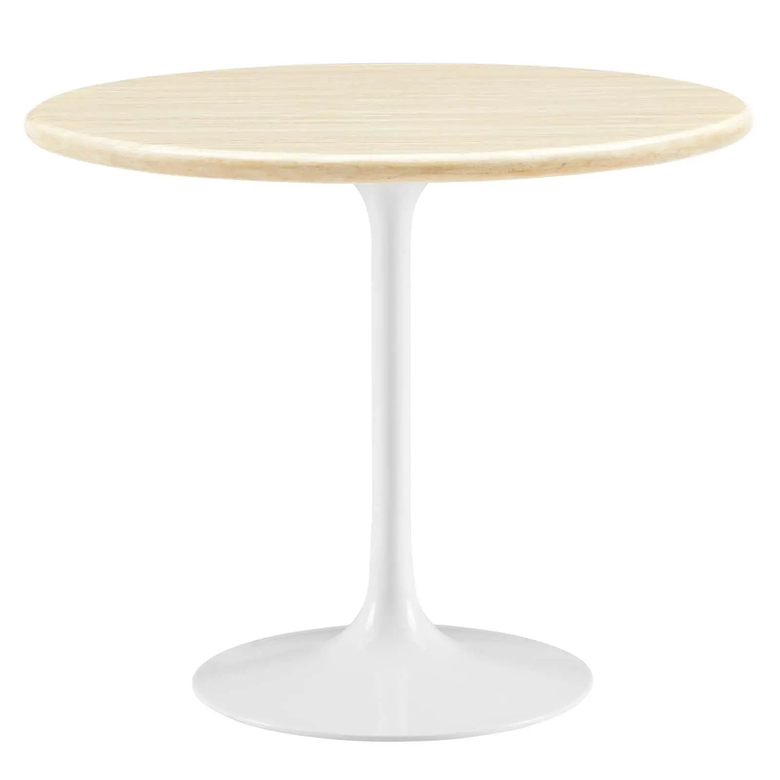 Modway Lippa 36” Round Artificial Travertine Dining Table