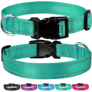 Adjustable Reflective Dog Collar – Safety Nylon Strap