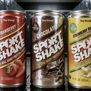 Sport Shake 3 Cans - Ideal for Active Lifestyle Drink Beverage - Energy Boost for Athletes & Fitness Enthusiasts - Hydration & Convenience on the Go