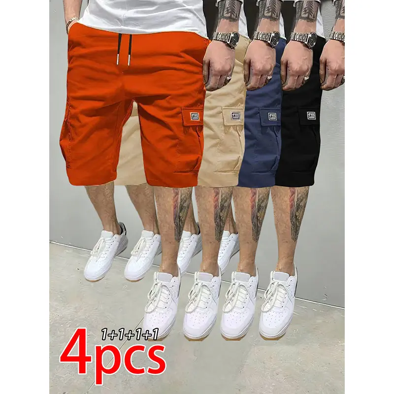 Orange + Khaki + Dark Blue + Black