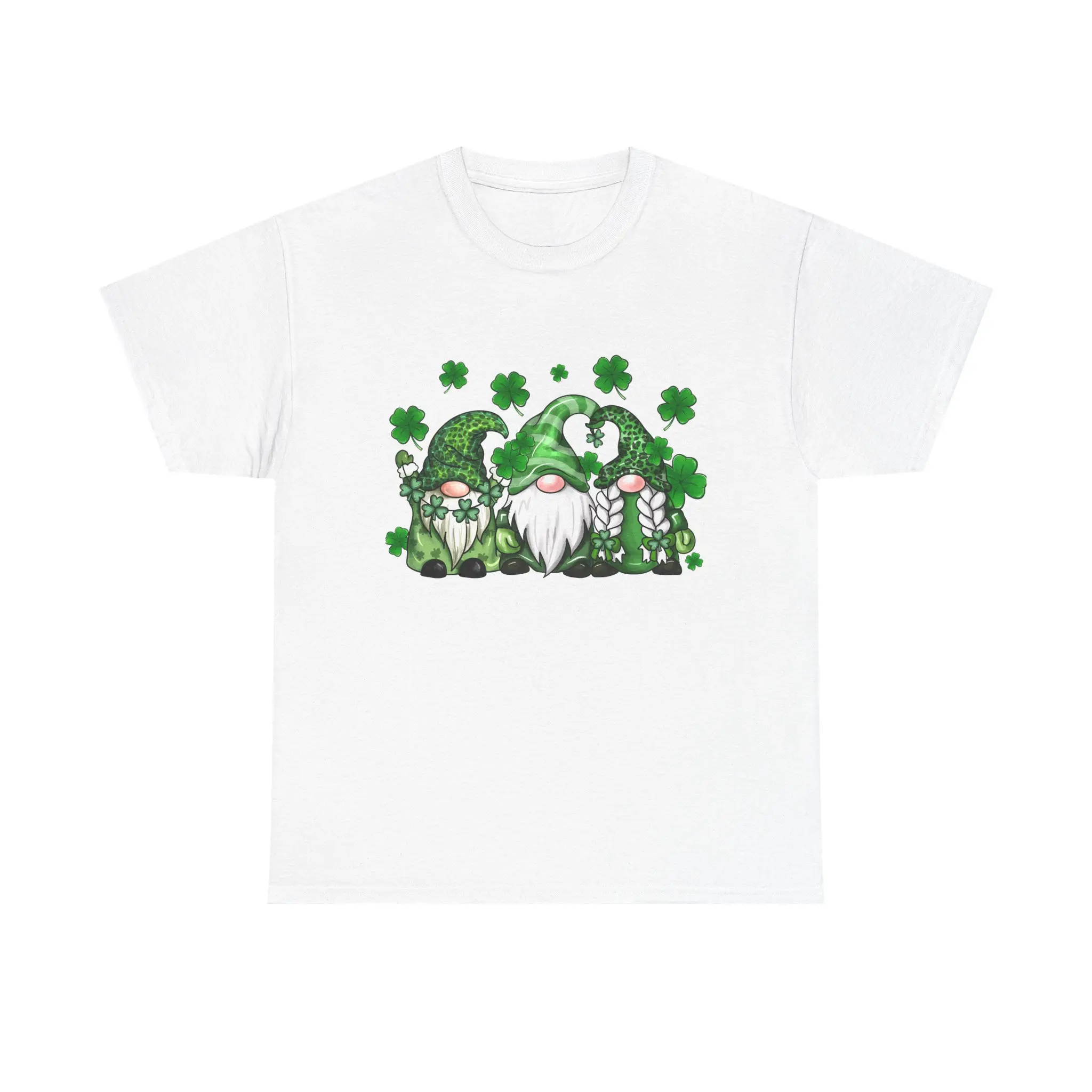 St. Patrick's Gnome Trio T-Shirt | Shamrock Mushroom Gnomes Tee