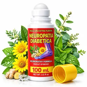 100ML Roll On Neurotapia Diabetica y Arnica + curcuma + vitamin b12 + sabilla  Flores Gel Pomada , Natural Arnica Neurotherapy Gel for Muscles & Joints, Fast-Absorbing Botanical Massage Gel for Post-Workout & Daily Use, Vegan, helps with Ciatica