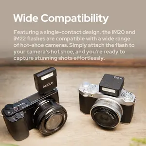 Godox IM20 Mini Flash Manual Flash for Various Camera Models 5 Output Levels of Power Universal Hot Shoe Mount Accessories Photographic Fill Light