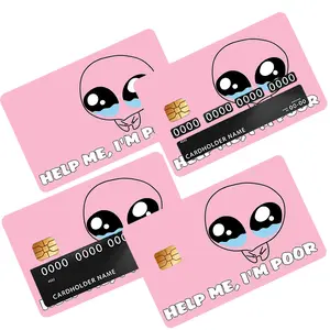 4pcs Ultra-Thin Vinyl Stickers for Credit Cards, Debit Cards, Key Tags, Waterproof, Scratch-Resistant, Non-Residue, Customizable Card Protection