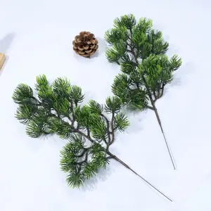 2pcs Realistic Pine Branches, Durable Plastic Material, Ideal for Christmas, Home Office Decor, Weddings, Parties, No Maintenance Needed