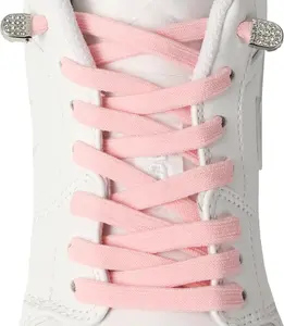 2 Pairs Elastic Shoe Laces for Sneakers, Elastic No Tie ShoeLaces Flat Shoe Strings for  And Adults