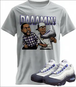 DAAAMN! T-Shirt Matching A Max OG 95 Sapphire/Photon Dusk Raisin