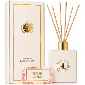 White Reed Diffusers for  |   Diffuser | White Diffuser Sticks in Oil Set with  Linen Scent | Smell Good Stuff | Long-Lasting Oil for Bathroom & Office (5 oz)
