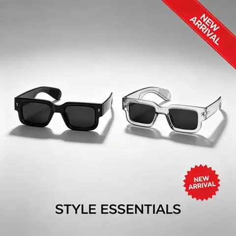 Unisex 2-Pack Retro Square Full Rim Sunglasses for Women, UV400 Protection, Y2K Trendy Comfortable Streetwear Accessories, Black Frames, Sports & Outdoor Eyewear for Beach, Driving, Daily Wear