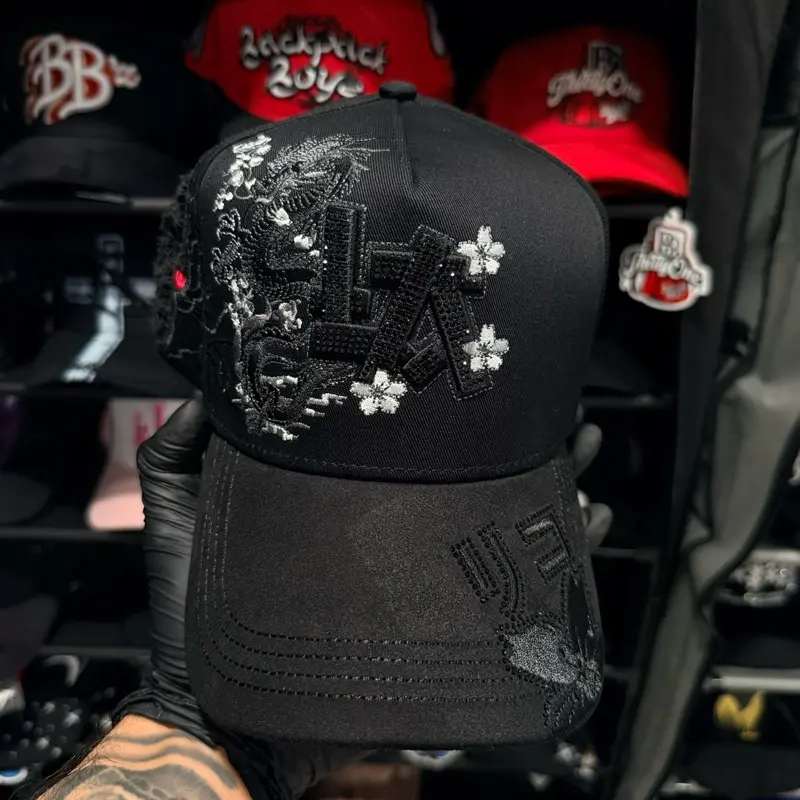 1:1Dandy Hats- Clave Ali LL Black LA Baseball Cap with Star
