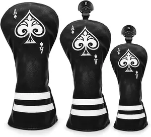Ace of Spade Golf Club Headcovers (Driver, Wood, Hybrid)– Fun, Durable, & Stylish! 🍦🏌️‍♂️