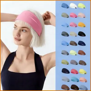 H Solara Outdoors Elastic Wide-Brim Sports Headband for Women Sweat-Wicking Non-Slip Hair Hoop for Yoga Running Fitness