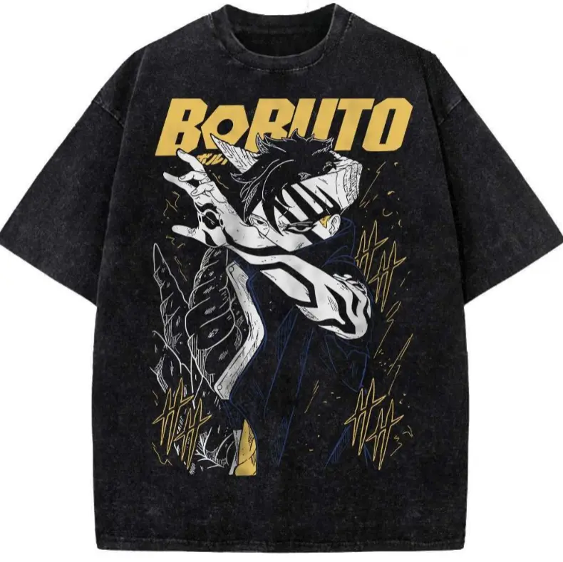 Kawaki Uzumaki Shirt, Kawaki Uzumaki Karma Mode T-Shirt, Boruto Shirt, Vintage Two Blue Vortex Design Tee, Kawaki Boruto Karma Shirt, Retro Anime Streetwear Unisex Cotton Gift For Fan Ninja Lovers