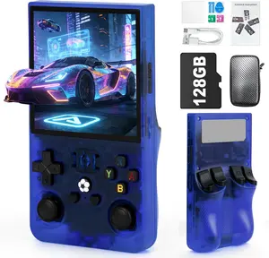 R36max-128GB Retro Handheld Game Console 4.0 Inch 720x720 IPS Screen, over A wide variety Classic Games, Portable Open Source Linux System, 4000mah Battery, Handheld Gaming Console #SummerVibes