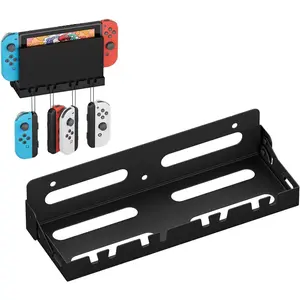 Wall Mount Stand for   -  Controller Holder with Hooks for  Joy-Cons, for   Models and OLED -Saving Design