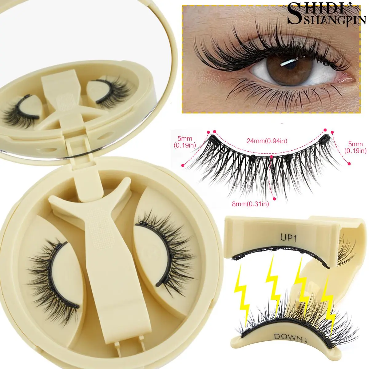 Magnetic False Eyelashes Kit with Tweezers Fluffy Faux Mink Lashes No Glue Needed Natural Look Magnetic Eyelash Extension Makeup 2026 New