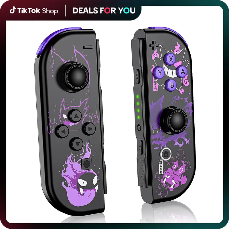 JORREP Wireless Gamepad for Switch - Ghost 03 Joystick with Upgraded Dual Controllers, L/R Wireless Joypad, 6-Axis Sensor, Replacement Controllers for Gaming Console Accessories