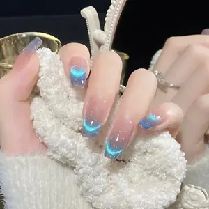 Purely handmade square-shaped nails for wearing