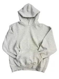 2022 Light Gray Pullover Hoodie - Athletic Oversized Long Sleeve Sweatshirt for Casual Daily Streetwear, CleanFit Aesthetic