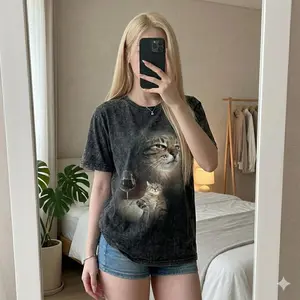 Thinking Cat T-Shirt T-Shirt Hoodie Sweatshirt, The Cat and the Glass of Wine Womenswear ,Father Day Shirt