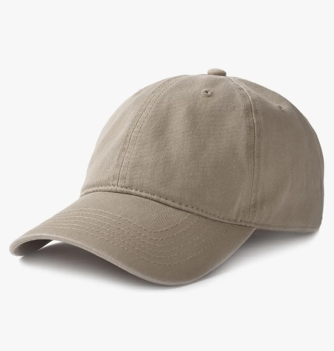 Twill 6 Panel Low Profile Baseball Cap in Grey Cotton for Everyday Wear Structured Comfortable Fit Classic Versatile Accessory