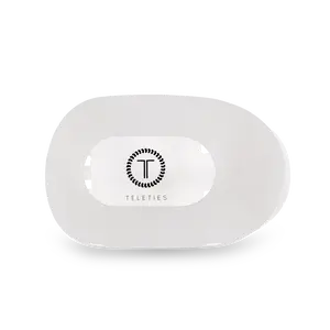 TELETIES - Coconut White Small Flat Round Hair Clip - Lay Flat, Strong Grip, Nearly Unbreakable