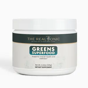 The Real Tonic Greens Superfood - Natural Health Supplement Powder with Barley Grass & Spirulina for Daily Use - 4.44oz - Healthcare