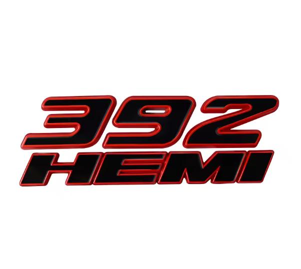 392 HEMI Engine Badge 6.4L Dodge V8 Muscle Car Accessory for Charger Durango 300 Challenger Mods Adhesive Emblem Easy Install
