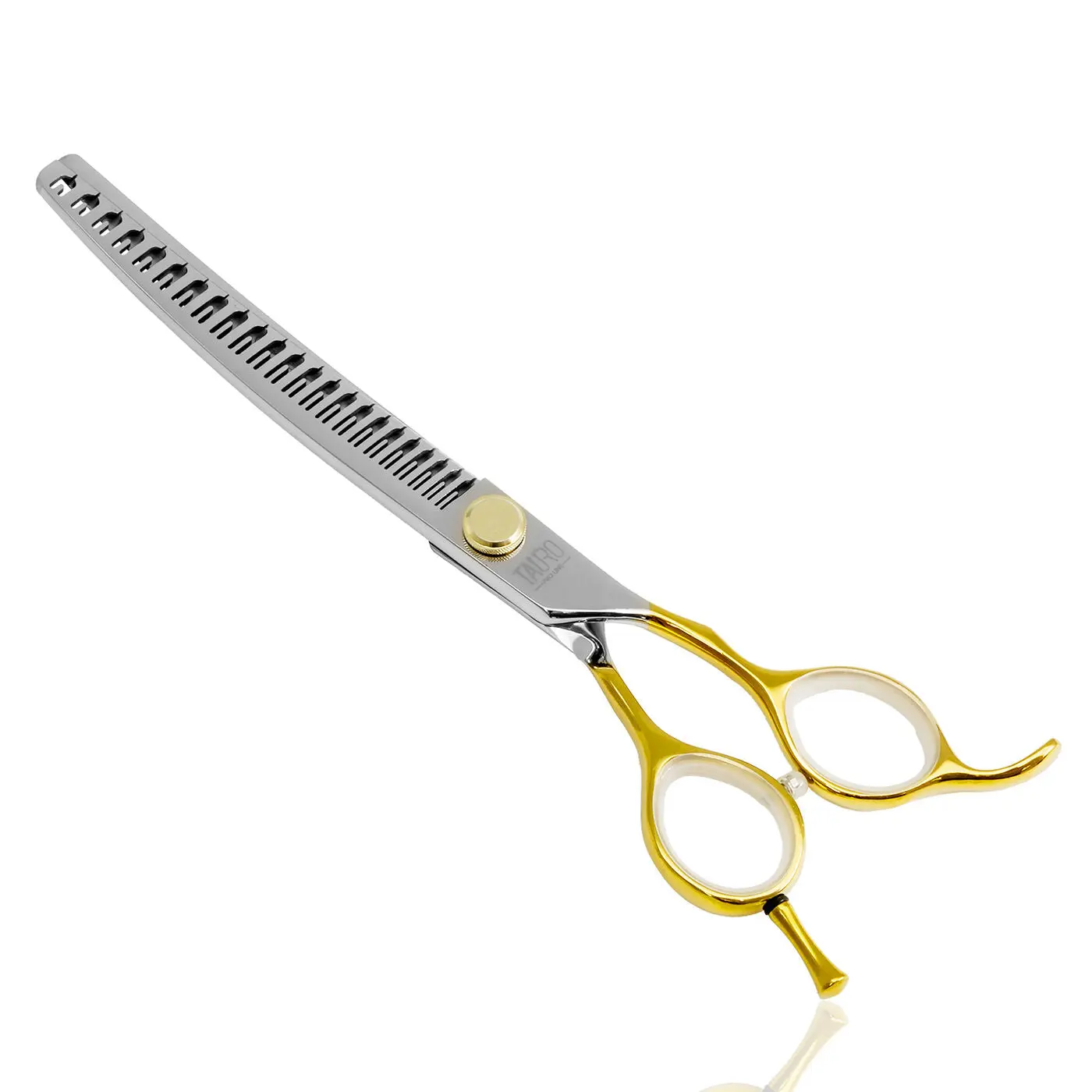 7” Curved Chunker Dog Grooming Scissors – 23 Teeth, 440C Stainless Steel