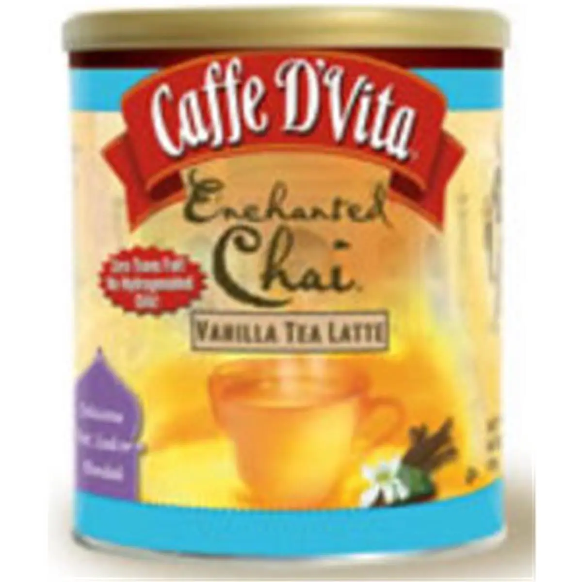 Caffe DVita Enchanted Chai Vanilla Tea Latte, 6 x 1lb Canisters, Creamy Camping Beverage for Camp Kitchen Sports & Outdoor Use